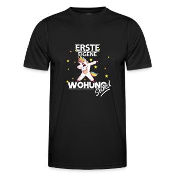 ERSTE EIGENE WOHNUNG SOLVED Einzug Umzug Geschenk - Männer Funktions-T-Shirt - Schwarz - Vorne - AI Model Male 178 dark (178cm)