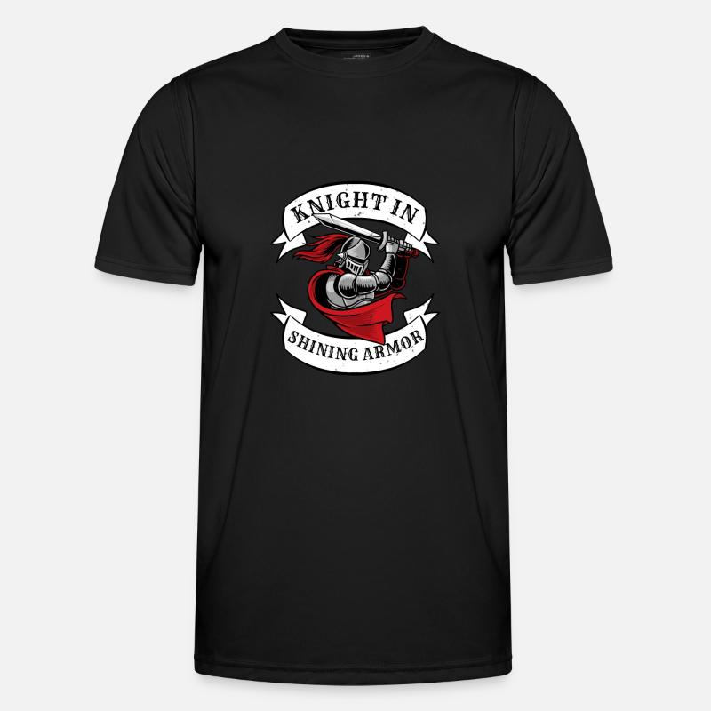Ritter In Glänzender Rüstung Templar Ritter Männer Funktions-T-Shirt