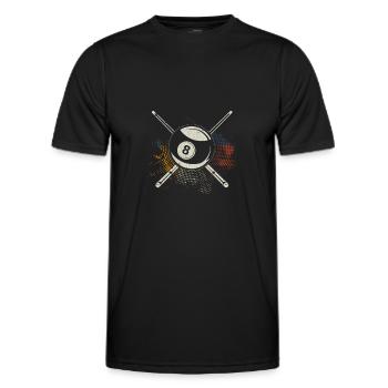 Billard multicolore Billard Huit Billiard billiard - T-shirt sport Homme - noir - Devant - AI Model Male 178 dark (178cm)