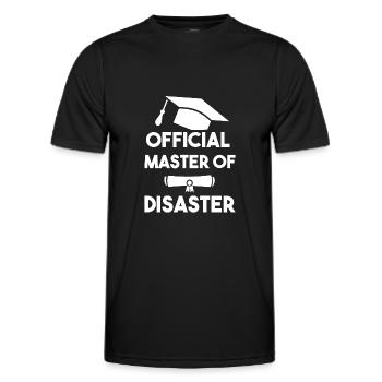 Master Of Disaster Uni Degree Master Uni - Men's Functional T-Shirt - black - Front - AI Model Male 178 dark (178cm)