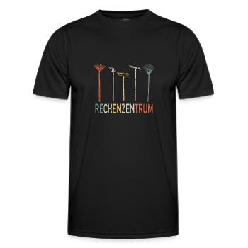 Rechenzentrum Rechen Garten Gärtner Geschenk - Männer Funktions-T-Shirt - Schwarz - Vorne - AI Model Male 178 dark (178cm)