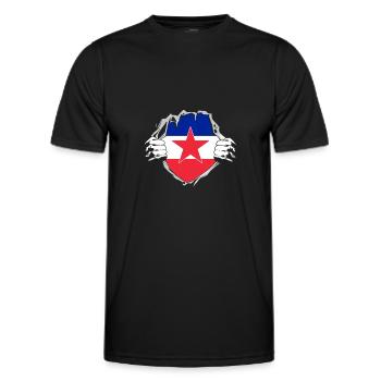 Born in Yugoslavia - Funny Yugoslavia Balkans - Men's Functional T-Shirt - black - Front - AI Model Male 178 dark (178cm)
