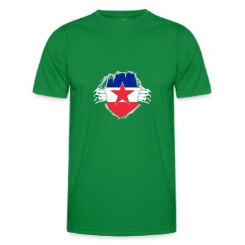 Born in Yugoslavia - Funny Yugoslavia Balkans - Men's Functional T-Shirt - kelly green - Front - AI Model Male 178 dark (178cm)