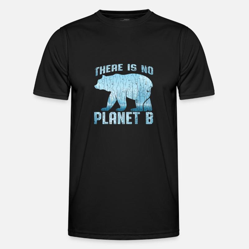 No Planet B - Männer Funktions-T-Shirt - Schwarz