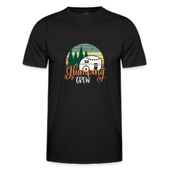 Glamping Glamourous Camping Glampings Luxury Vacation - Men's Functional T-Shirt - black - Front - AI Model Male 178 dark (178cm)
