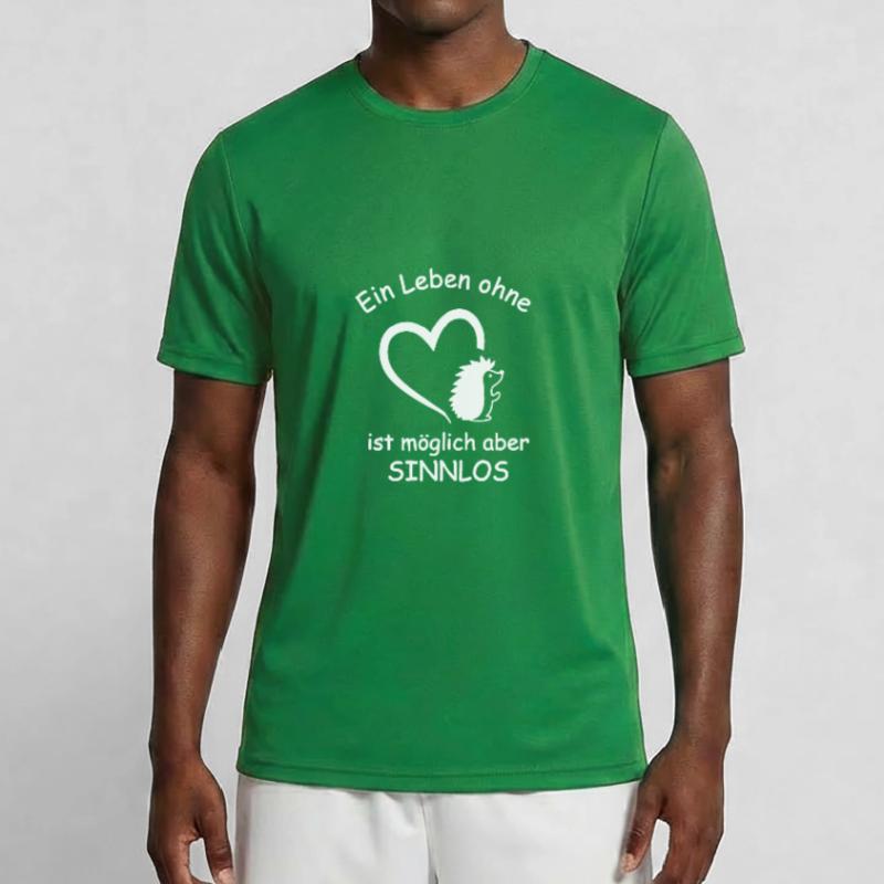 Igel Spruch Herz Stacheltier Stacheligel Geschenk Männer Funktions-T-Shirt
