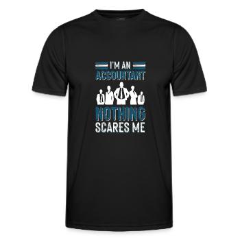 accountant accountant - Men's Functional T-Shirt - black - Front - AI Model Male 178 dark (178cm)