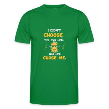 Lustiges Chicken Nugget „Nug Life“ T-Shirt - Männer Funktions-T-Shirt - Kelly Green - Vorne - AI Model Male 178 dark (178cm)