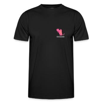 Wein Dino Rotwein Rosa Dinosaurier Vinosaurier - Männer Funktions-T-Shirt - Schwarz - Vorne - AI Model Male 178 dark (178cm)