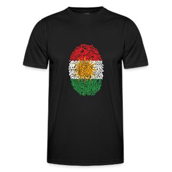 Kurdi Fingerabdruck kurdisch - Männer Funktions-T-Shirt - Schwarz - Vorne - AI Model Male 178 dark (178cm)