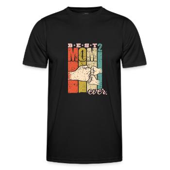 Best Mom Ever Twin Mom Mom Twins Mom - Men's Functional T-Shirt - black - Front - AI Model Male 178 dark (178cm)