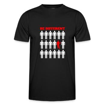 Sei anders Sei ein Reiniger - Männer Funktions-T-Shirt - Schwarz - Vorne - AI Model Male 178 dark (178cm)