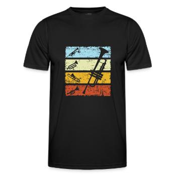Trompette trompette trompette trompette - T-shirt sport Homme - noir - Devant - AI Model Male 178 dark (178cm)