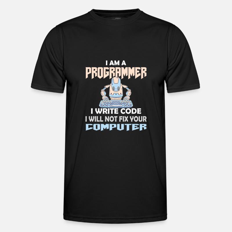 PROGRAMMER CODER HACKER - Men's Functional T-Shirt - black