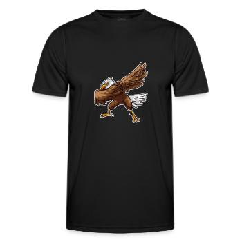 4. Juli Proud Dabbing American Eagle USA T-Shirt - Männer Funktions-T-Shirt - Schwarz - Vorne - AI Model Male 178 dark (178cm)