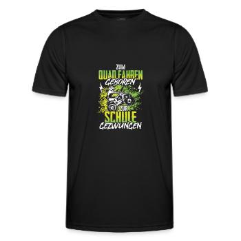 Zum Quad fahren geboren zur Schule gezwungen - Männer Funktions-T-Shirt - Schwarz - Vorne - AI Model Male 178 dark (178cm)