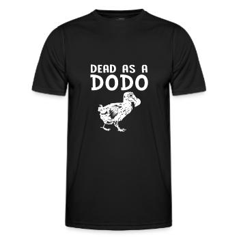 Dodo gift bird prehistoric fossil archeology geek - Men's Functional T-Shirt - black - Front - AI Model Male 178 dark (178cm)