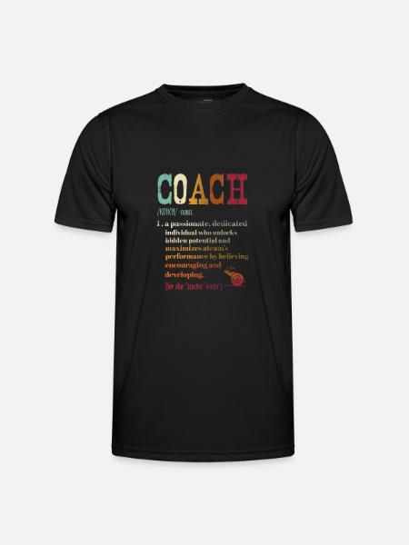 Coach Definition Funny Coach - Men's Functional T-Shirt - black