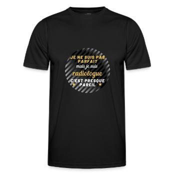 Je ne suis pas parfait mais radiologue ! - T-shirt sport Homme - noir - Devant - AI Model Male 178 dark (178cm)