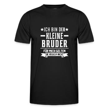 Kleiner Bruder Geschwister Brüder Geschenk - Männer Funktions-T-Shirt - Schwarz - Vorne - AI Model Male 178 dark (178cm)