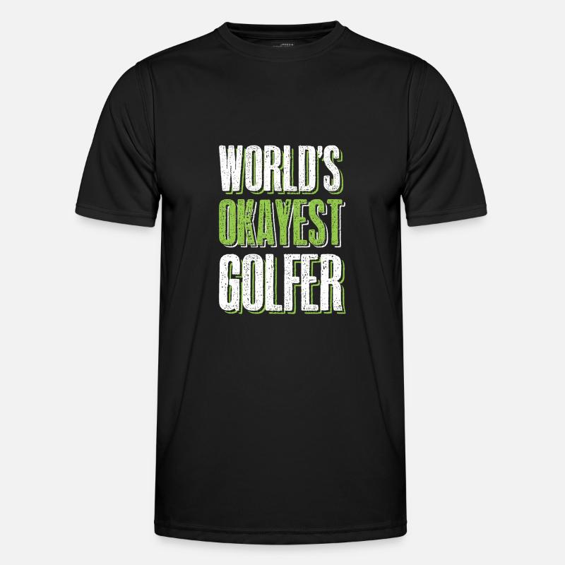 golf golfer - Männer Funktions-T-Shirt - Schwarz