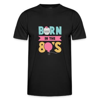 80 achtziger jahre - Männer Funktions-T-Shirt - Schwarz - Vorne - AI Model Male 178 dark (178cm)