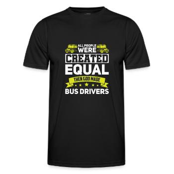 Busfahrer Busfahrer Schule Busfahrer Geschenk - Männer Funktions-T-Shirt - Schwarz - Vorne - AI Model Male 178 dark (178cm)