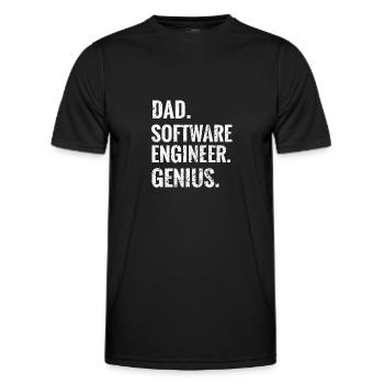 Software Engineer Dad Gift Software Engineer - Men's Functional T-Shirt - black - Front - AI Model Male 178 dark (178cm)