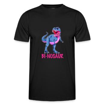 Binosaur - Mois de la fierté bisexuelle - T-shirt sport Homme - noir - Devant - AI Model Male 178 dark (178cm)