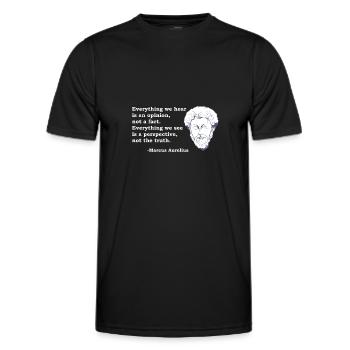 Marcus Aurelius Zitat Philosophie Philosoph Stoic - Männer Funktions-T-Shirt - Schwarz - Vorne - AI Model Male 178 dark (178cm)