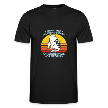 I Hate Morning People And Mornings And People - Men's Functional T-Shirt - black - Front - AI Model Male 178 dark (178cm)