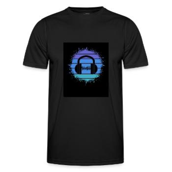Music producer, Music lover - Men's Functional T-Shirt - black - Front - AI Model Male 178 dark (178cm)