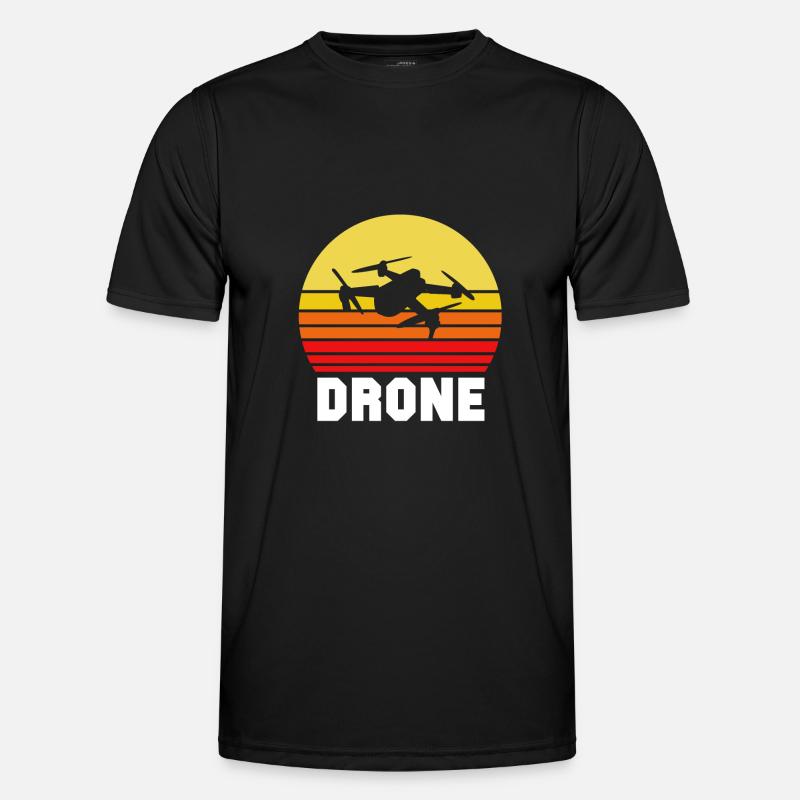 Drone Quadcopter Drone Flying Drones - Men's Functional T-Shirt - black