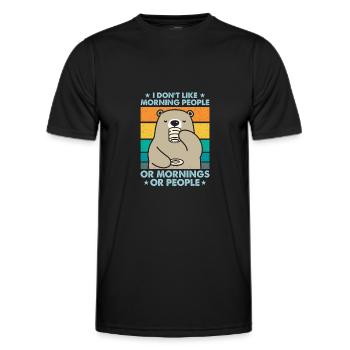 I Hate Morning People And Mornings And People - Men's Functional T-Shirt - black - Front - AI Model Male 178 dark (178cm)