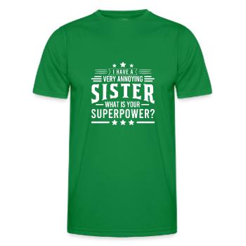 Sœur Frères et sœurs - T-shirt sport Homme - vert - Devant - AI Model Male 178 dark (178cm)
