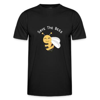Honigbiene Save The Bees Imker Umwelt Geschenke - Männer Funktions-T-Shirt - Schwarz - Vorne - AI Model Male 178 dark (178cm)