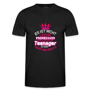 Es Ist Nicht In Nicht Prinzessin Teenager Teenager - Männer Funktions-T-Shirt - Schwarz - Vorne - AI Model Male 178 dark (178cm)