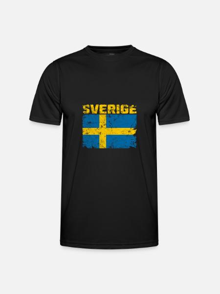 Sweden Sverige Scandinavia - Men's Functional T-Shirt - black