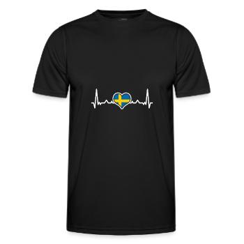 Sweden Sverige Scandinavia - Men's Functional T-Shirt - black - Front - AI Model Male 178 dark (178cm)
