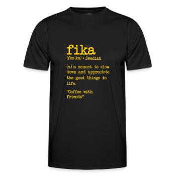 Sweden Sverige Scandinavia - Men's Functional T-Shirt - black - Front - AI Model Male 178 dark (178cm)