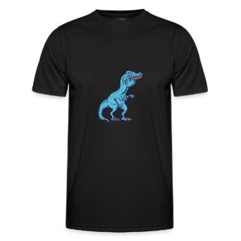 Lustiges Dino Meme TRex Tshirt Party Geschenk - Männer Funktions-T-Shirt - Schwarz - Vorne - AI Model Male 178 dark (178cm)