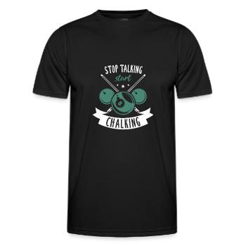 Billiard Billiards Snooker Cue Gift - Men's Functional T-Shirt - black - Front - AI Model Male 178 dark (178cm)