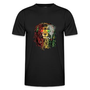 Cannabis Hanf THC 420 - Männer Funktions-T-Shirt - Schwarz - Vorne - AI Model Male 178 dark (178cm)