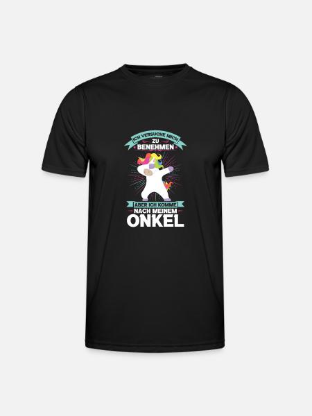 Onkel Nichte Neffe Geschenk - Männer Funktions-T-Shirt - Schwarz