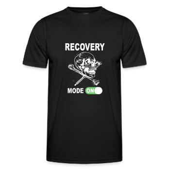 Recovery Mode On - Skull with crutches - Men's Functional T-Shirt - black - Front - AI Model Male 178 dark (178cm)