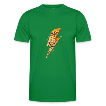 Lightning, Lightning Bolt, Lightning Strike, - Men's Functional T-Shirt - kelly green - Front - AI Model Male 178 dark (178cm)