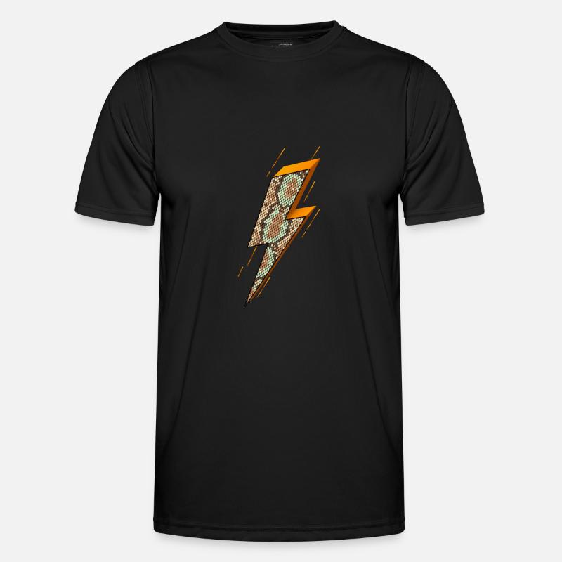 Lightning, Lightning Bolt, Thunderstorm, Men's Functional T-Shirt