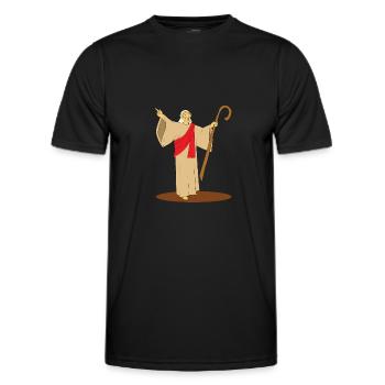 Prêtre Vololo - T-shirt sport Homme - noir - Devant - AI Model Male 178 dark (178cm)