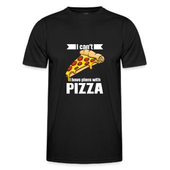 Pizza Pizzas Amateurs de pizza cadeau - T-shirt sport Homme - noir - Devant - AI Model Male 178 dark (178cm)