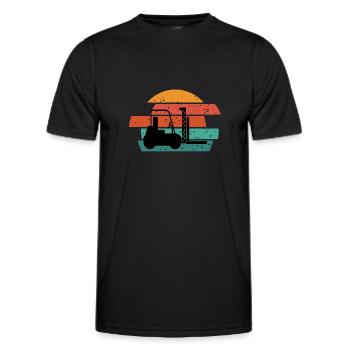 Conducteur de chariot élévateur chariot élévateur chariot élévateur - T-shirt sport Homme - noir - Devant - AI Model Male 178 dark (178cm)